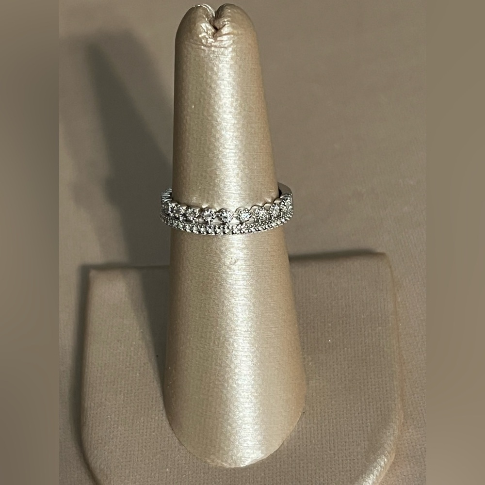 Sparkle Braided Flower Ring